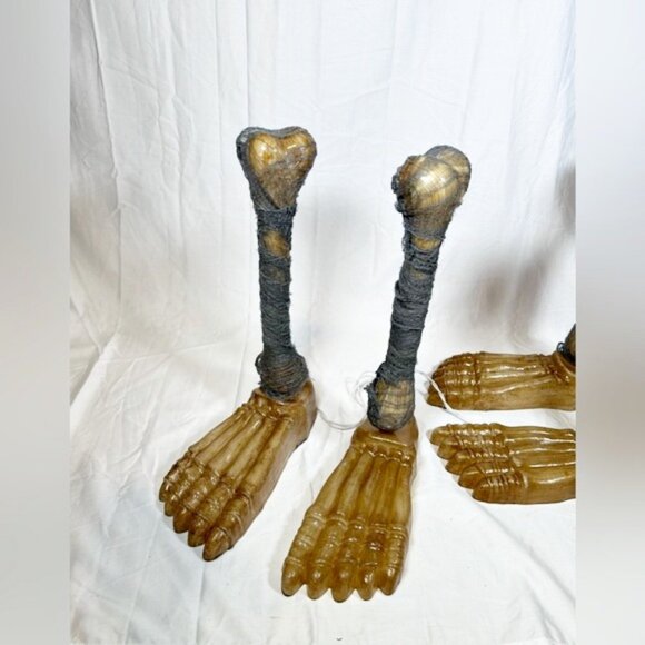 Vintage 2 Pairs of Skeleton Legs Feet Ghost Foot Light Set Halloween Prop - Picture 1 of 7
